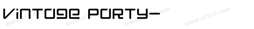 vintage party字体转换